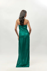 TEAL GREEN EMBELLISHED GOWN