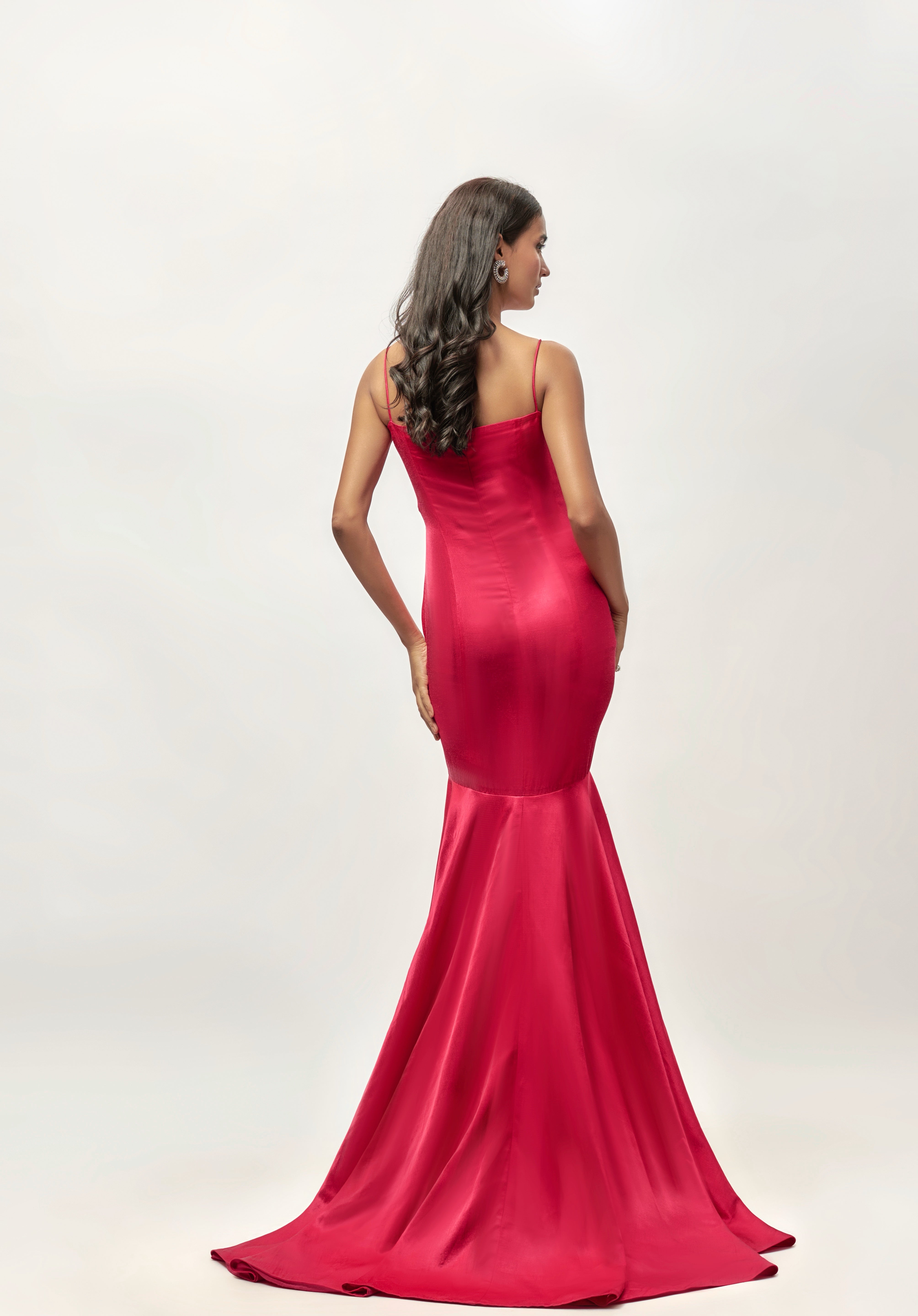 HOT PINK EMBELLISHED GOWN