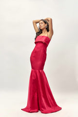 HOT PINK EMBELLISHED GOWN