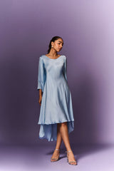 LIGHT BLUE ALINE DRESS