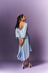 LIGHT BLUE ALINE DRESS