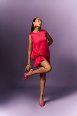 HOT PINK MASHROO DRESS