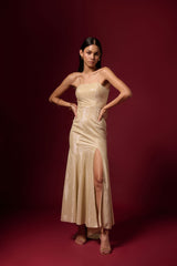 GOLDEN SIMMER LONG DRESS