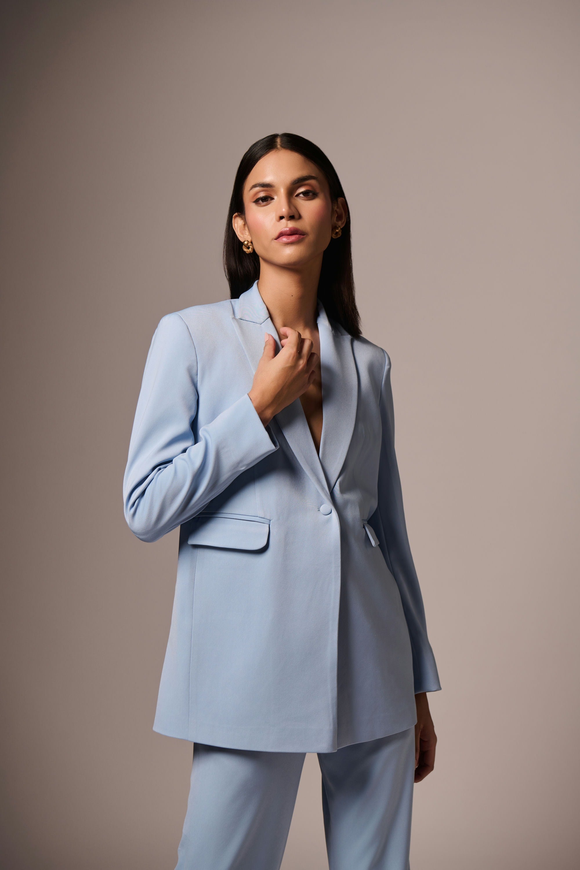 LIGHT BLUE BLAZER SET