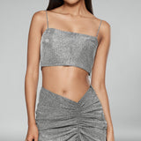 Silver Metallic Co-Ord Set