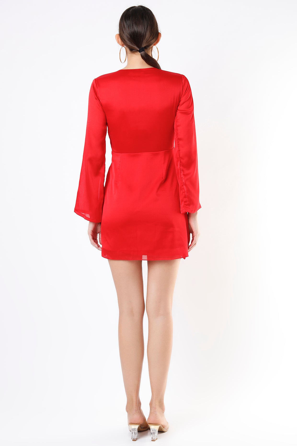 Front Twist Red Dress