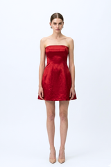 RED OFF SHOULDER MINI DRESS