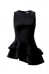 BLACK STRUCTURED MINI DRESS