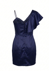 NAVY BLUE EMBELLISHED MINI DRESS