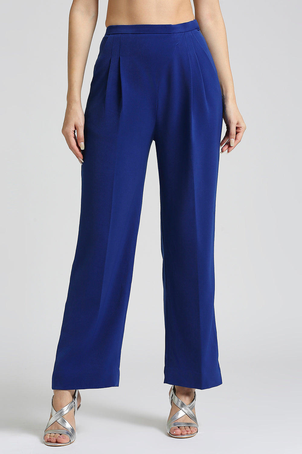 Yours Clothing Curve Cobalt Blue Tapered Trousers Size 22 | eBay