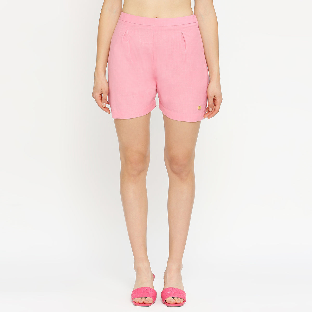 PINK COTTON TOP WITH SHORTS