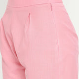 PINK COTTON TOP WITH SHORTS