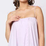 LILAC COTTON FLARE TOP