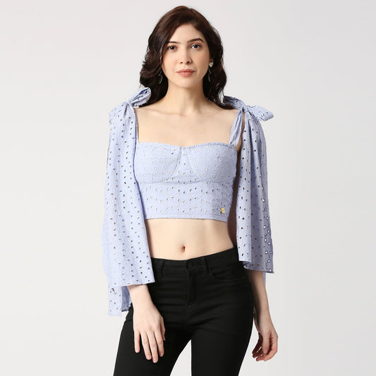 HAKOBA CORSET WITH SHOULDER TIE-UP