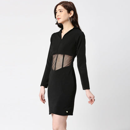 ONEPIECE WITH TRASPARENT WAIST