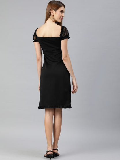 BODYCON DRESS WITH PLEATS