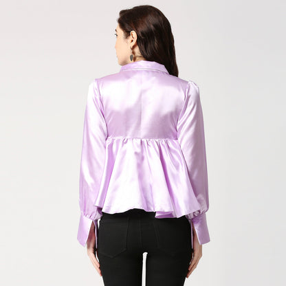 LILAC PDEPLUM SHIRT