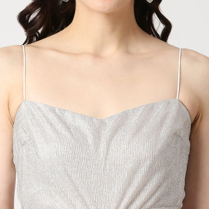 SHIMMER WAIST CUT JUMPSUIT