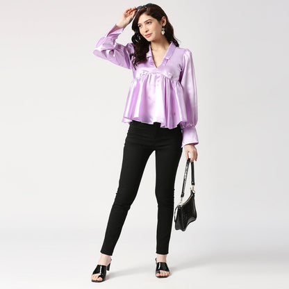 LILAC PDEPLUM SHIRT