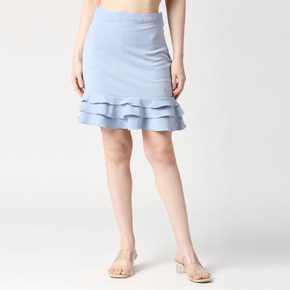 CORD-SET- CROP TOP AND SKIRT RUFFLES