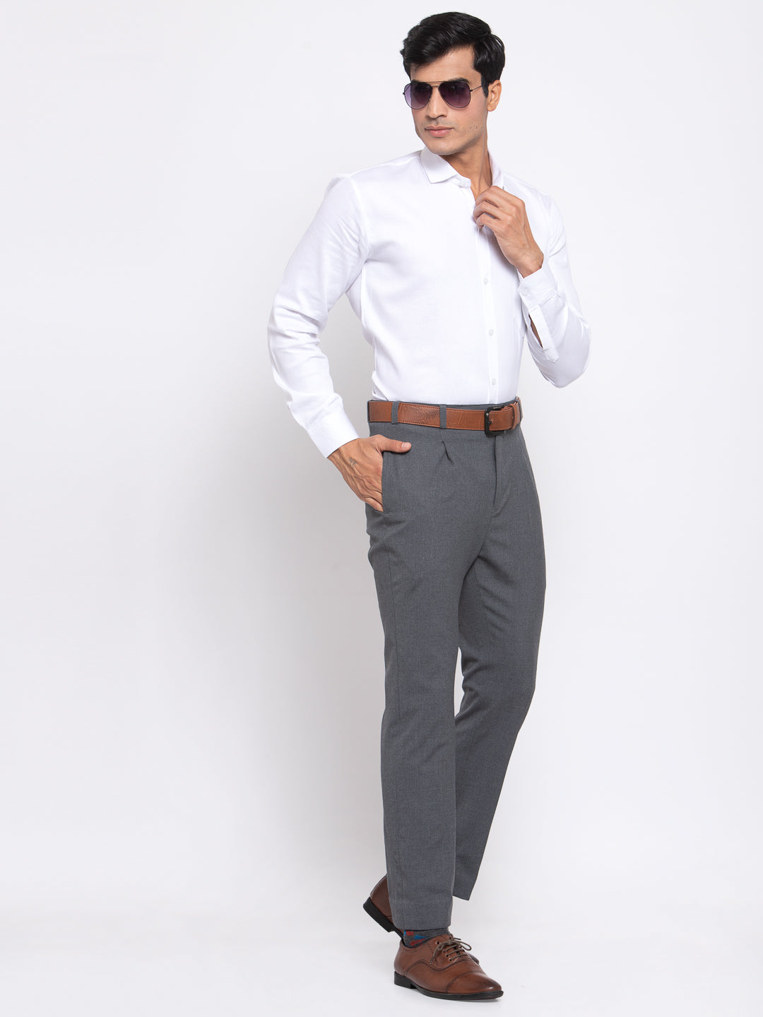 fellow Slim Fit Men Grey Trousers  Buy fellow Slim Fit Men Grey Trousers  Online at Best Prices in India  Flipkartcom