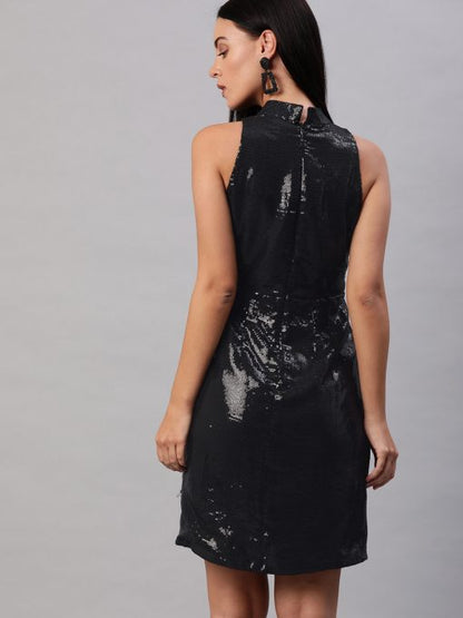 SHEATH DRESS WITH SEQUENCE