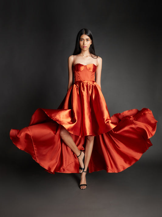 RUST SOLID DRESS