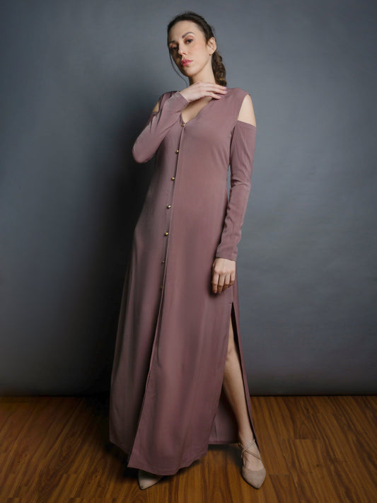 BROWN MAXI DRESS