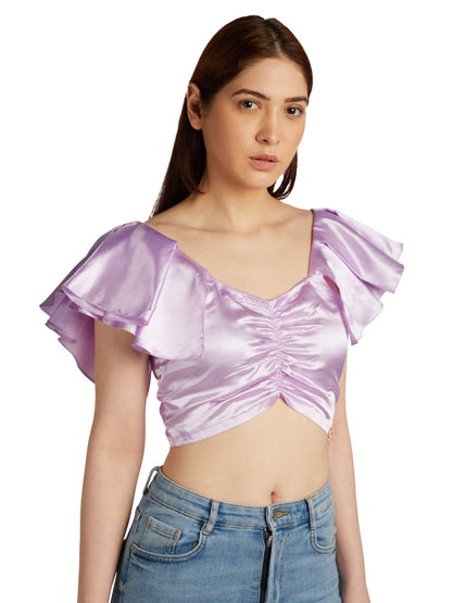 FRONT GATHERED CROP TOP