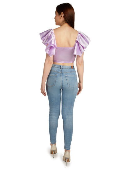 FRONT GATHERED CROP TOP