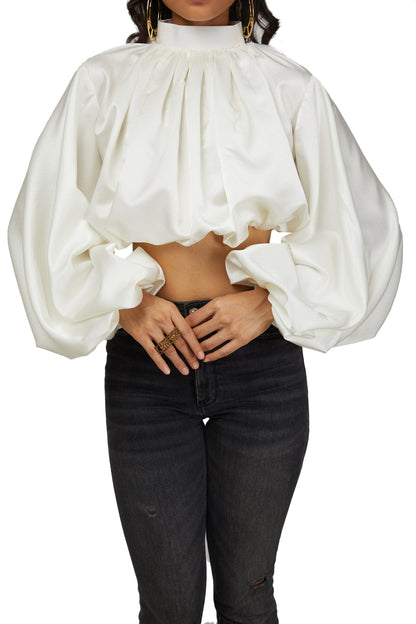 GATHERED CROP TOP