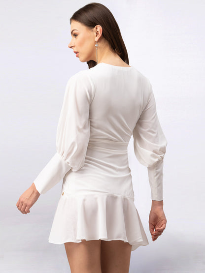 WRAP FITTED DRESS